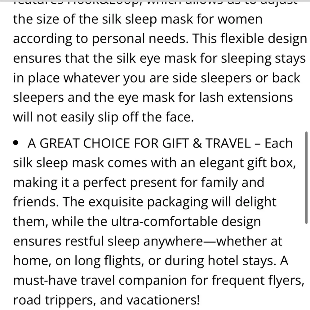 Silk Sleep Mask-Black-Adult OS